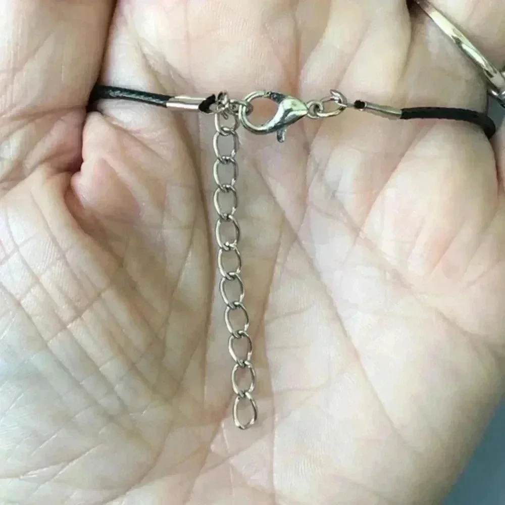 Unakite  Cross Natural Braided Stainless Steel Necklace NWT